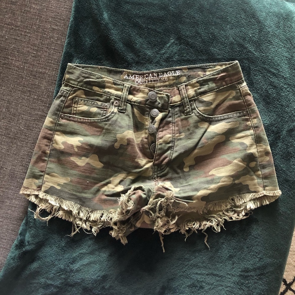 AE camo shorts